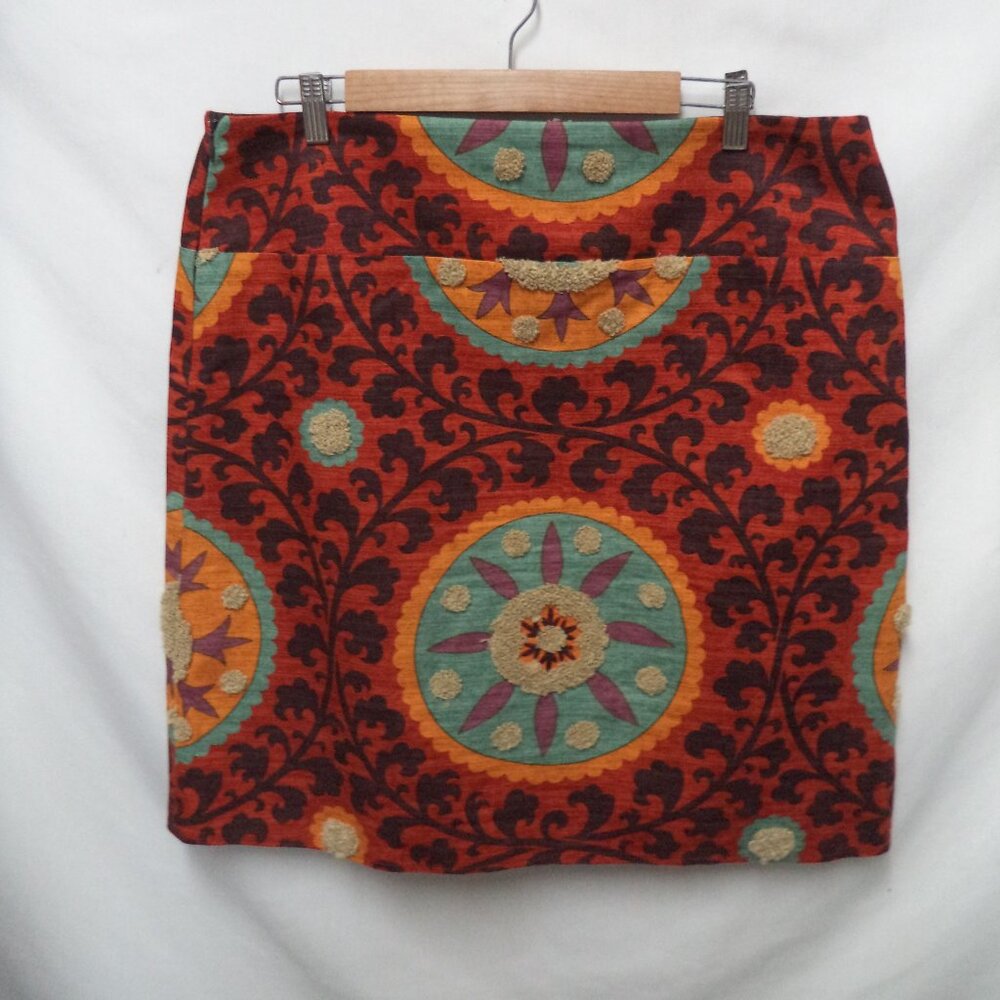 Sevier Skirts crochet applique knee length knee length satin lined Size Sz 16